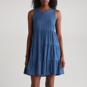 Tommy Hilfiger Tiered Chambray Dress - Blue, Size 2